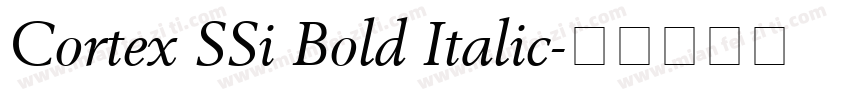 Cortex SSi Bold Italic字体转换
